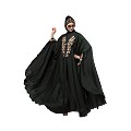 Designer Irani Kaftan with embroidery work- Dark Green